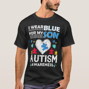 Ik Draag Blauw voor mijn Zoon Autism Bewustheid Ma T-shirt