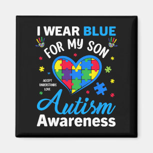 Ik Draag blauw voor mijn zoon Autism. Bewustmaking Magneet