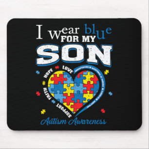 Ik Draag blauw voor mijn zoon Autism. Bewustmaking Muismat