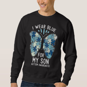 Ik Draag blauw voor mijn zoon Autism. Bewustmaking Trui