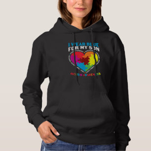 Ik Draag Blauw voor mijn zoon Autism bewustzijn vo Hoodie