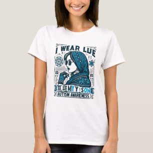 Ik Draag blauw voor mijn zoon - Autisme bewustzijn T-shirt
