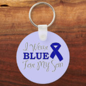Ik Draag blauw voor mijn zoon (blauw bewustzijn li Sleutelhanger (Voorkant)