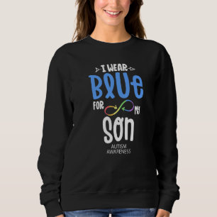 Ik Draag Blauw voor mijn Zoon Mam Autism Bewusthei Trui