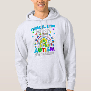 Ik Draag Blauw voor mijn zoontje Autism Awareness Hoodie