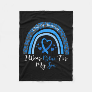 Ik Draag Blauw voor mijn zoontjes Bewustheid Maand Fleece Deken