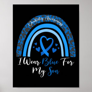 Ik Draag Blauw voor mijn zoontjes Bewustheid Maand Poster
