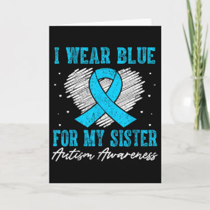 Ik draag blauw voor mijn zus Autisme bewustzijn - Kaart