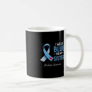 Ik draag blauw voor mijn zus diabetes bewustmaking koffiemok