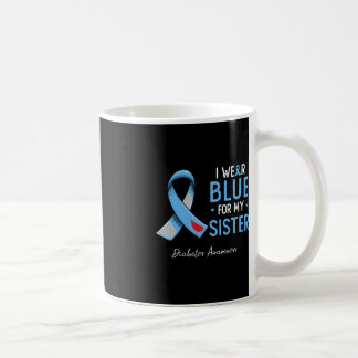 Ik draag blauw voor mijn zus diabetes bewustmaking koffiemok