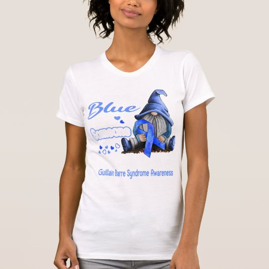 Ik Draag Blauwe Guillain Barre Syndrome Awareness T-shirt (Voorkant)