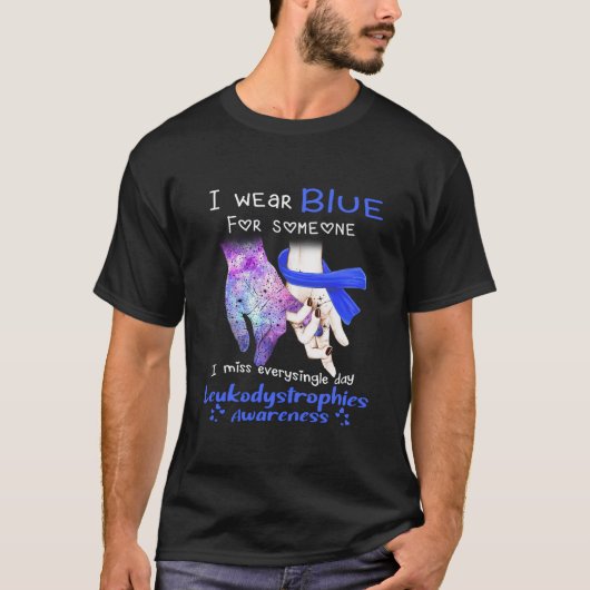 Ik Draag Blauwe Leukodystrofie T-shirt (Voorkant)
