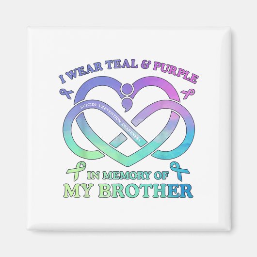 Ik Draag Blauwgroen &amp; Paarse herinnering aan m Magneet (Voorkant)