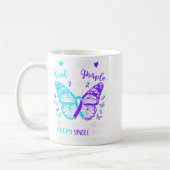 Ik Draag Blauwgroen & Paarse Suicide Preventio Koffiemok (Links)