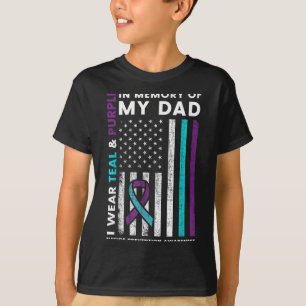 Ik Draag Blauwgroen &amp; Paarse ter nagedachtenis T-shirt