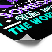 Ik Draag Blauwgroen &amp; Paarse voor iemand die i Poster (Hoek)