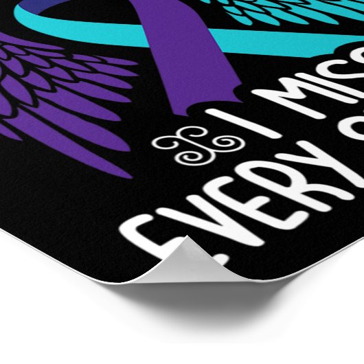 Ik Draag Blauwgroen &amp; Paarse voor iemand die i Poster (Hoek)