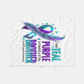 Ik Draag Blauwgroen & Paarse voor mijn broertj Fleece Deken (Voorkant (Horizontaal))