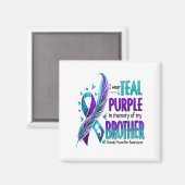 Ik Draag Blauwgroen &amp; Paarse voor mijn broertj Magneet (Voorkant / Achterkant)