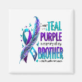 Ik Draag Blauwgroen &amp; Paarse voor mijn broertj Magneet (Voorkant)