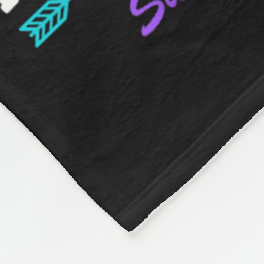 Ik Draag Blauwgroen &amp; Paarse voor mijn dochter Fleece Deken (Hoek)