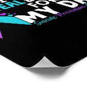 Ik Draag Blauwgroen &amp; Paarse voor mijn vader z Poster (Hoek)