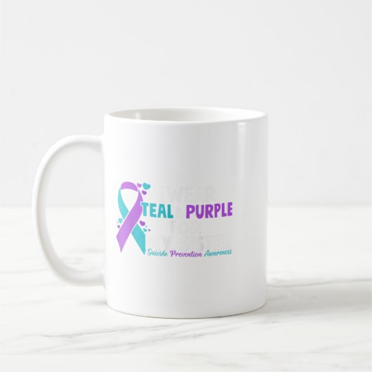 Ik Draag Blauwgroen &amp; Paarse voor mijn zus Sui Koffiemok (Links)