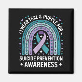 Ik Draag Blauwgroen & Paarse voor zelfmoordpre Magneet (Voorkant)