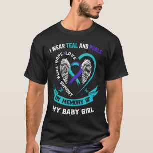 Ik Draag Blauwgroen en Paars T-shirt