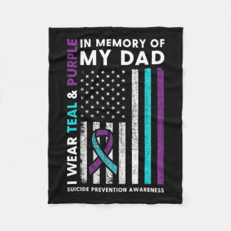 Ik Draag Blauwgroen en Paars ter nagedachtenis aan Fleece Deken