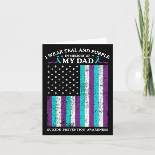 Ik Draag Blauwgroen en Paars ter nagedachtenis aan Kaart (Voorkant)