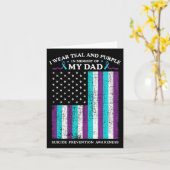 Ik Draag Blauwgroen en Paars ter nagedachtenis aan Kaart (Gele Bloem)