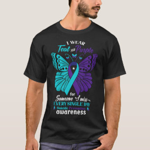 Ik Draag Blauwgroen en Paars voor iemand die ik gr T-shirt