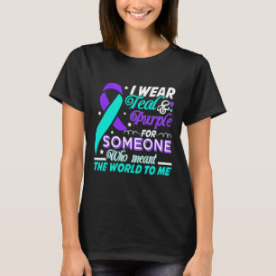 Ik Draag Blauwgroen en Paars voor iemand die ik gr T-shirt