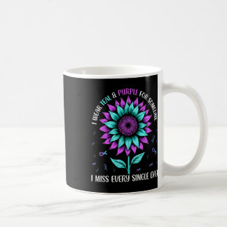 Ik Draag Blauwgroen en Paars voor iemand die ik mi Koffiemok
