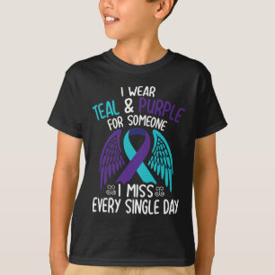 Ik Draag Blauwgroen en Paars voor iemand die ik mi T-shirt