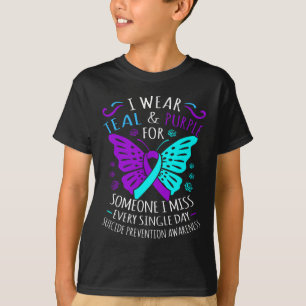 Ik Draag Blauwgroen en Paars voor iemand die ik mi T-shirt