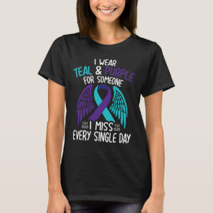Ik Draag Blauwgroen en Paars voor iemand die ik mi T-shirt