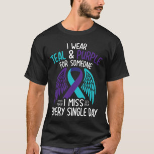 Ik Draag Blauwgroen en Paars voor iemand die ik mi T-shirt