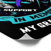 Ik Draag Blauwgroen en Paars voor kleindochtermoor Poster (Hoek)