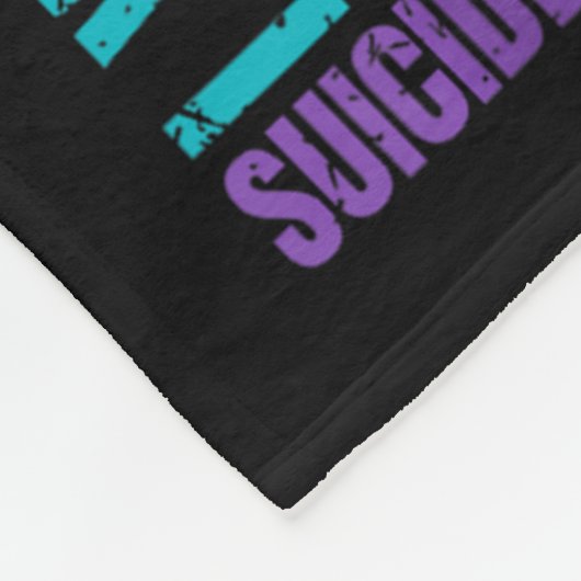 Ik Draag Blauwgroen en Paars voor mijn broer Suici Fleece Deken (Hoek)