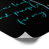 Ik Draag Blauwgroen en Paars voor mijn broer Suici Poster (Hoek)