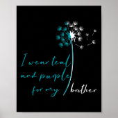 Ik Draag Blauwgroen en Paars voor mijn broer Suici Poster (Voorkant)
