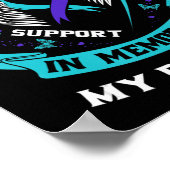 Ik Draag Blauwgroen en Paars voor mijn broer Suici Poster (Hoek)