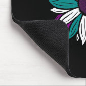 Ik Draag Blauwgroen en Paars voor mijn moeder zelf Muismat (Hoek)