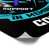 Ik Draag Blauwgroen en Paars voor mijn neef suicid Poster (Hoek)