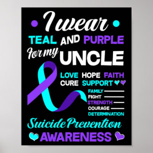 Ik Draag Blauwgroen en Paars voor mijn oom Suicide Poster