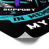 Ik Draag Blauwgroen en Paars voor mijn vader Suici Poster (Hoek)