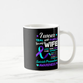 Ik Draag Blauwgroen en Paars voor mijn vrouw zelfm Koffiemok