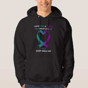 Ik Draag Blauwgroen en Paars voor mijn zoon... ik  Hoodie